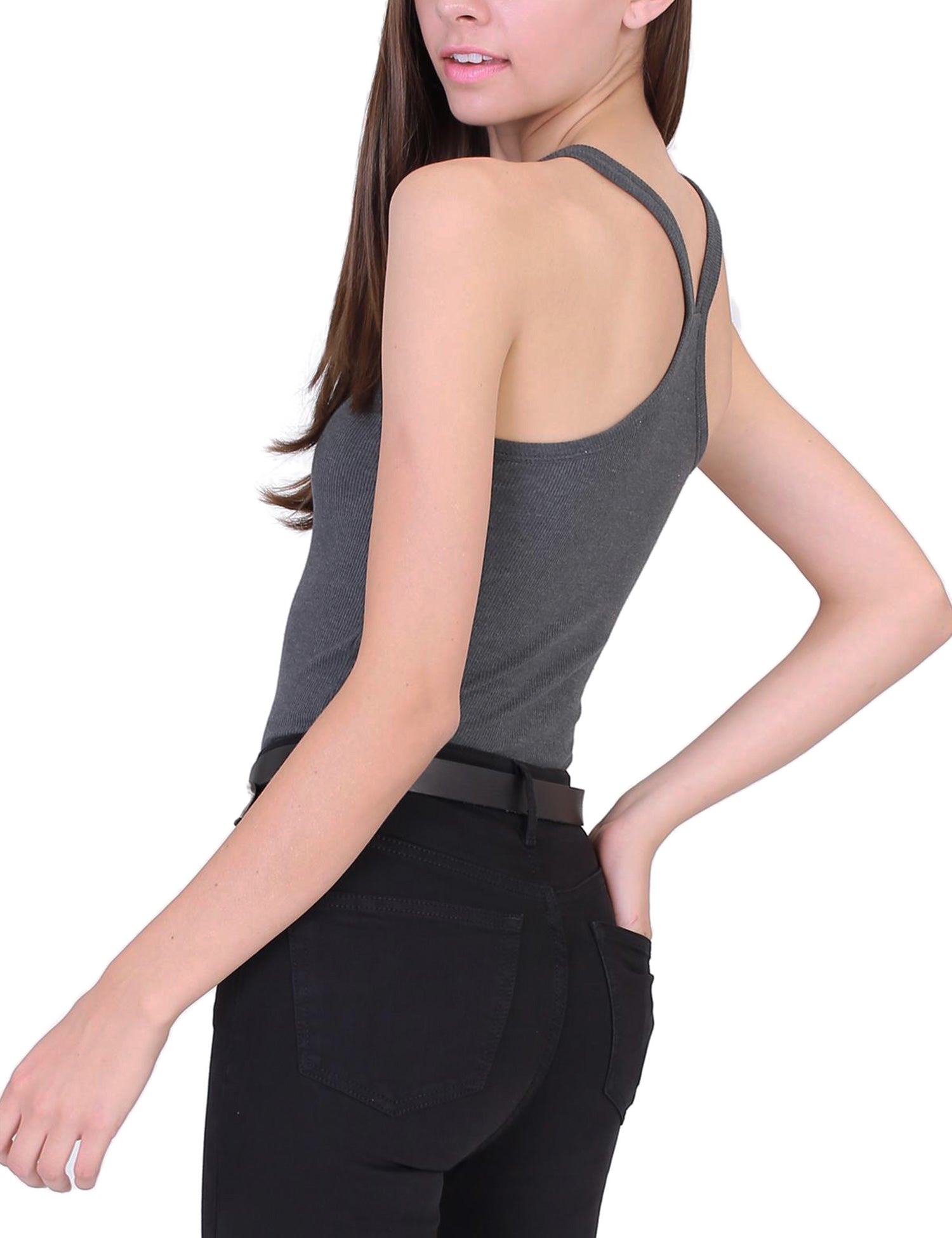 Download Women's Basic Scoop Neck Sleeveless Racerback Rib Tank Top ...