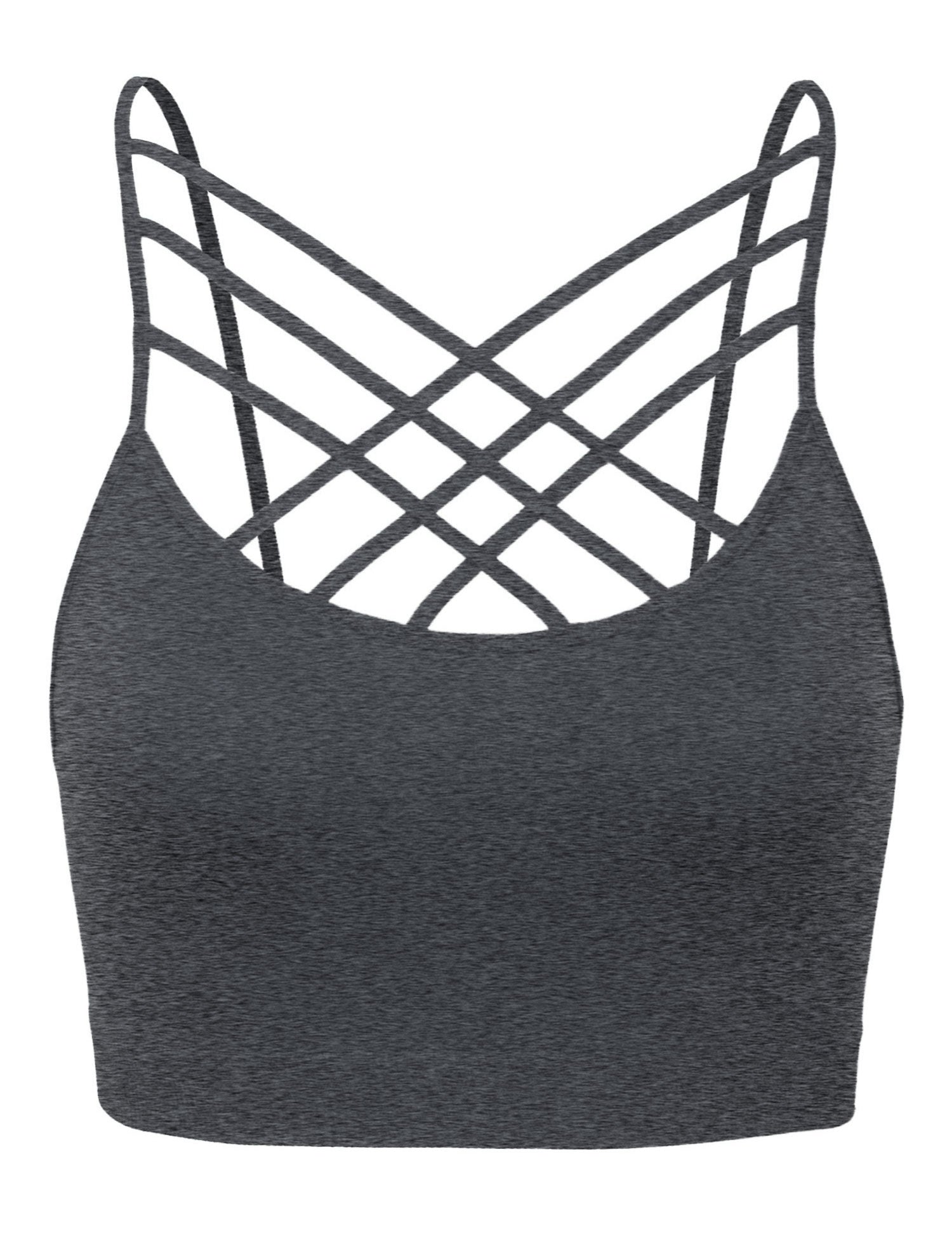 Women's Lightweight Seamless Triple Criss-Cross Front Bralette (No Pad ...