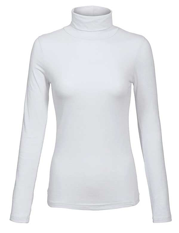 white spandex turtleneck