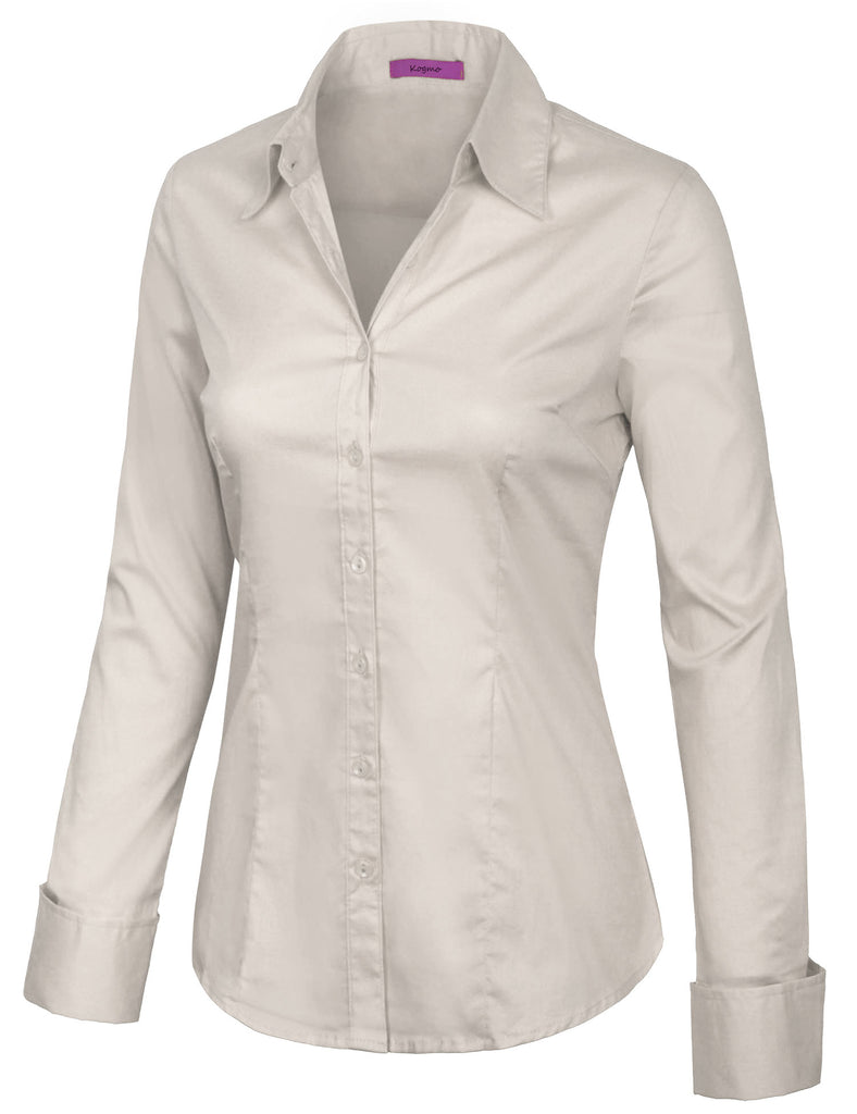 long sleeve white dress shirt womens