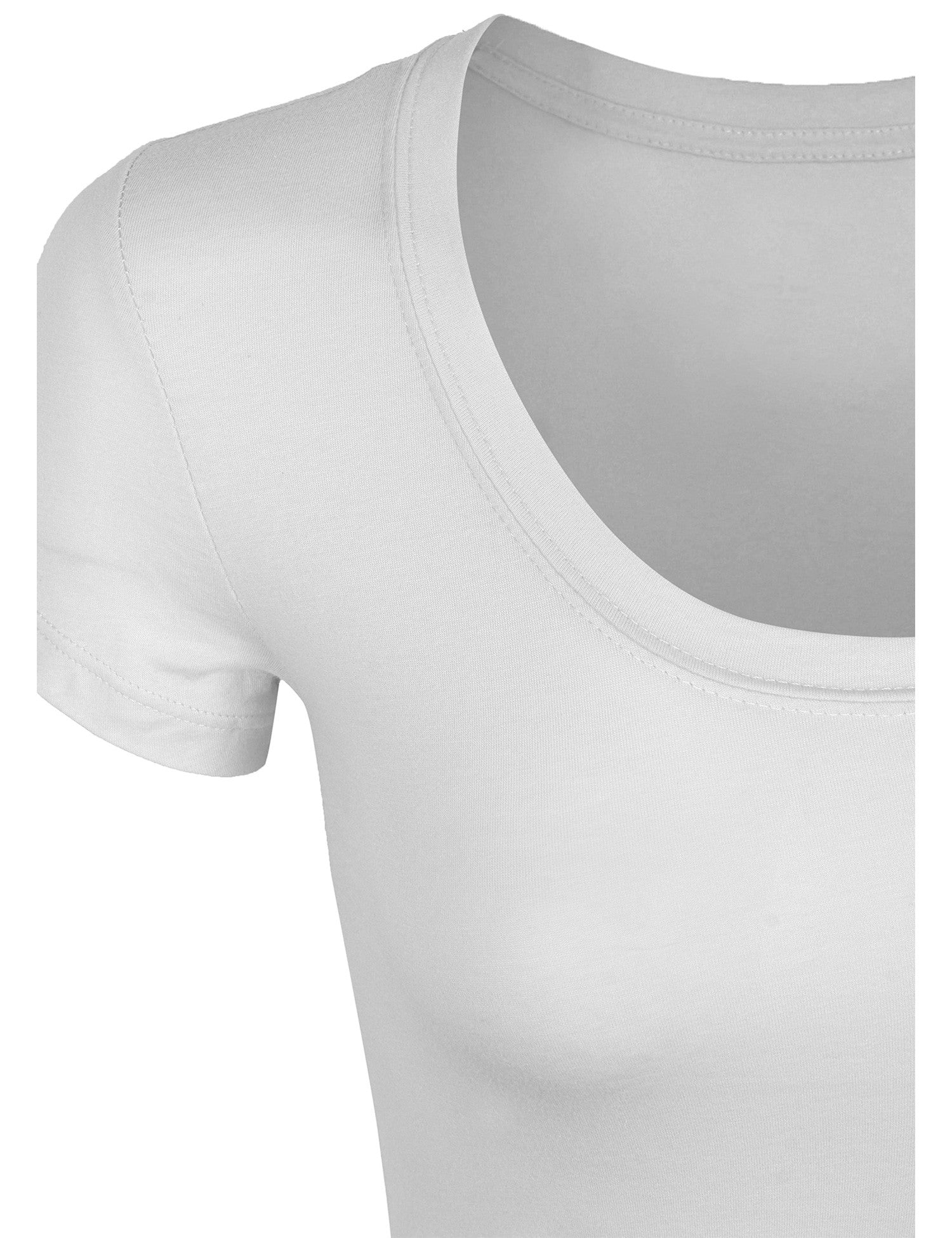 Round Neck Short Sleeve Plain Basic T-Shirts