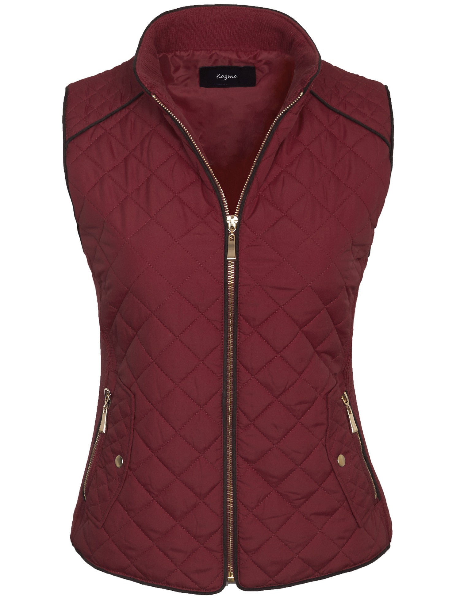 Womens Quilted Vest Fully Lined Lightweight Padded Vest Plus Size (S-3 ...