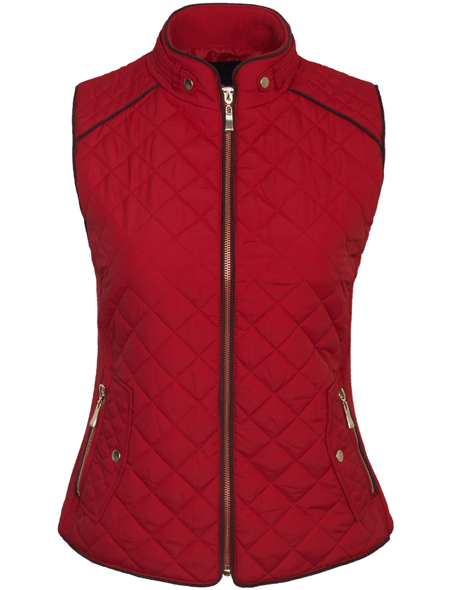 Womens Quilted Vest Fully Lined Lightweight Padded Vest Plus Size (S-3 ...