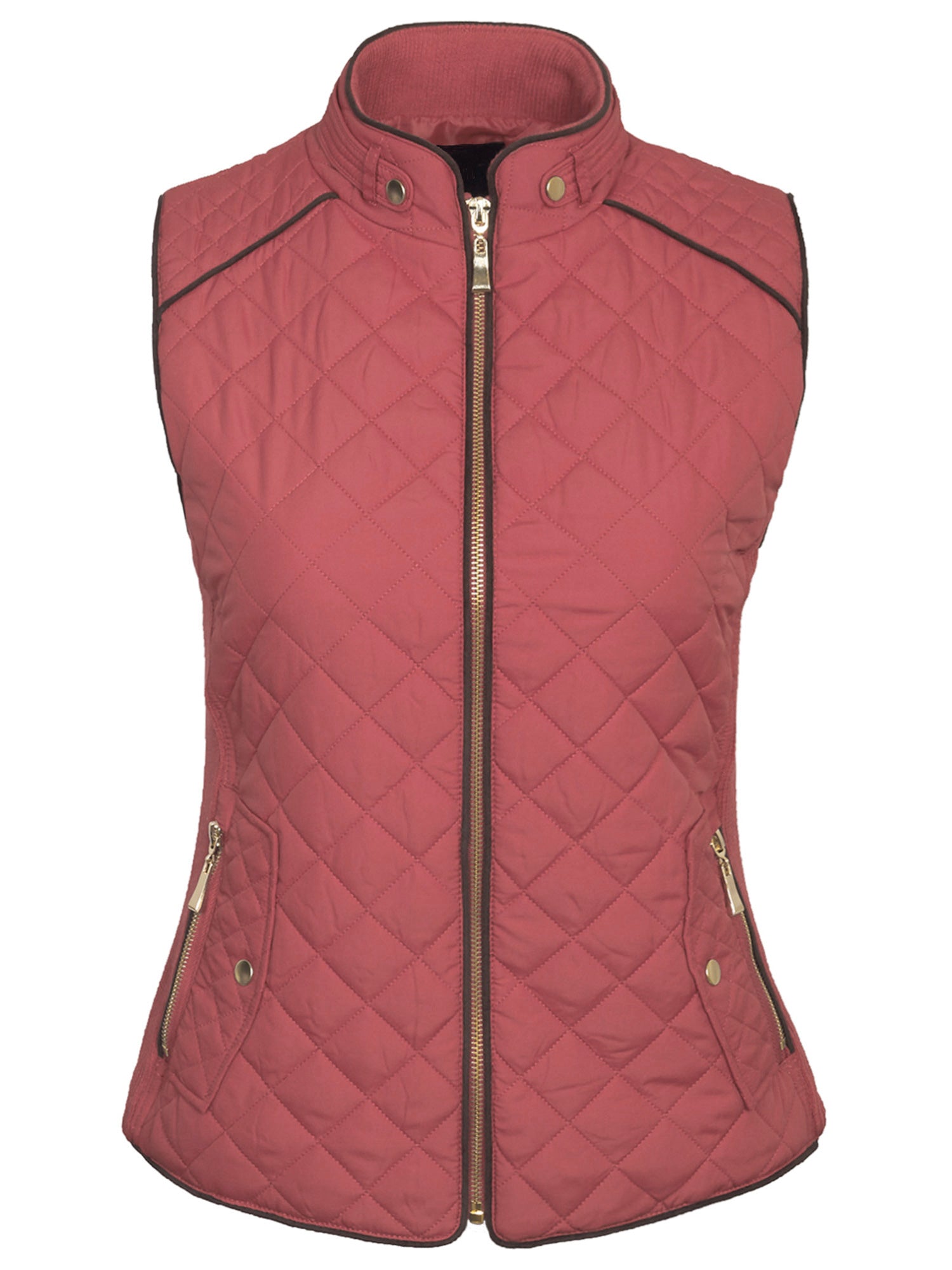 Womens Quilted Vest Fully Lined Lightweight Padded Vest Plus Size (S-3 ...