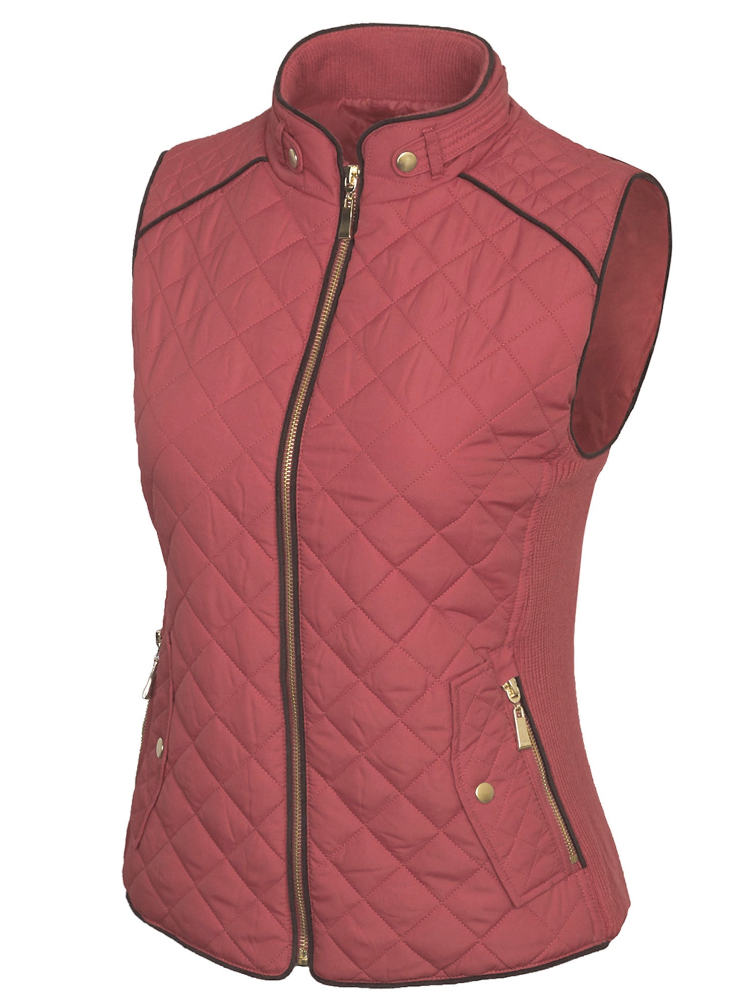 Womens Quilted Vest Fully Lined Lightweight Padded Vest Plus Size (S-3 ...