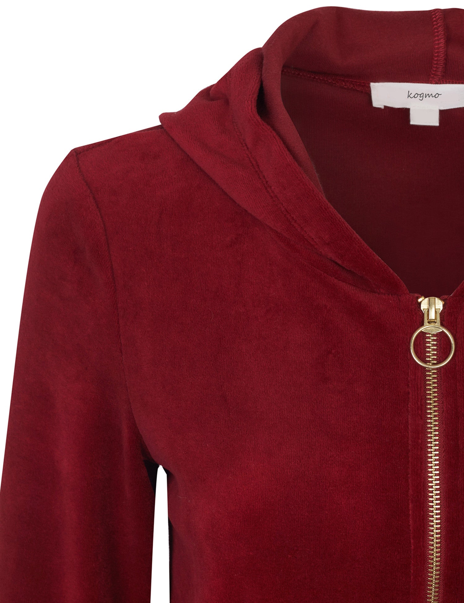 red zip up sweater women's