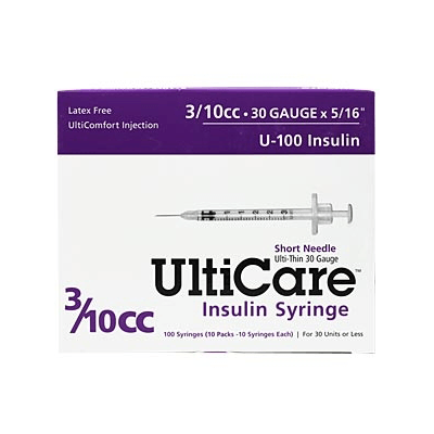 Ulticare U 100 Insulin Syringe Ulticare Syringe Total Diabetes Supply