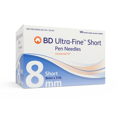 BD Ultra-Fine Short Pen Needles - 31G - 5/16 - 90 Ct Box