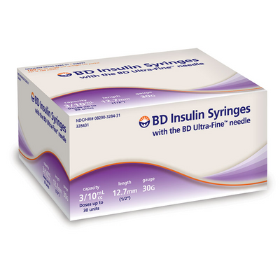 PVC 1mL BD Insulin Syringe, 100 Units at Rs 750/box in Mathura