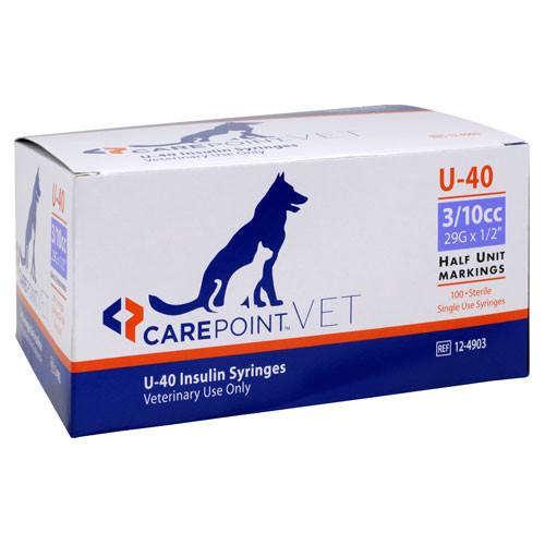 Carepoint Vet U 40 Pet Insulin Syringes 29g X 3 10cc X 1 2 100 Bx Totaldiabetessupply Com Total Diabetes Supply