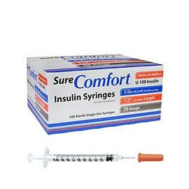 Surecomfort U 100 Insulin Syringes 29g 1 2cc 1 2 100 Bx Totaldiabetessupply Com Total Diabetes Supply