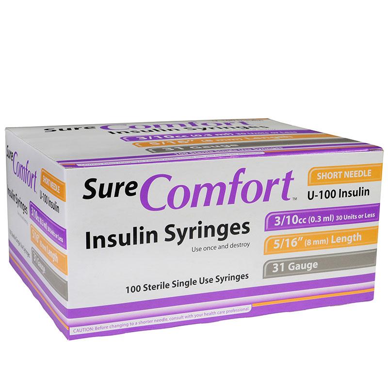 Surecomfort Insulin Syringes U 100 Total Diabetes Supply Total Diabetes Supply