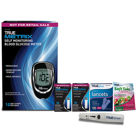 Complete Blood Sugar Testing Kit | Diabetes Testing Bundle Pack with  Bluetooth Glucose Meter, Test Strips, Control Solution, Lancets, Lancing  Device 