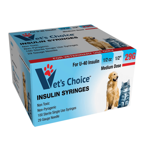 Vet S Choice 29g Insulin Syringes For Dogs Cats Total Diabetes Supply