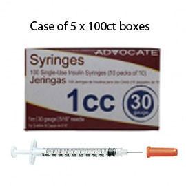 TRUEplus Insulin Syringes 30 Gauge, 1cc, 5/16 Needle- 100ct