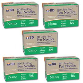 BD Ultra-Fine Mini Pen Needles 5MM 3/16 inch 31 Gauge 3 Box of 90