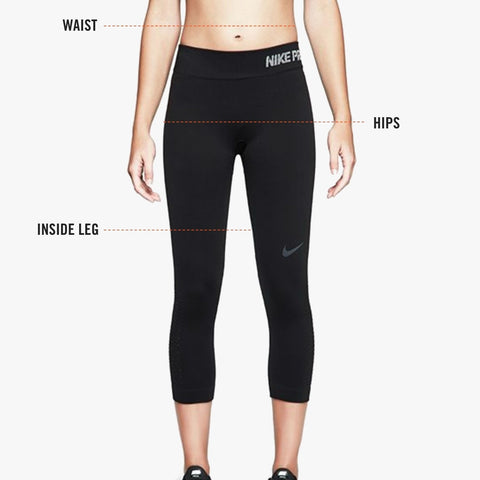 Measuring size for Nike women's bottoms