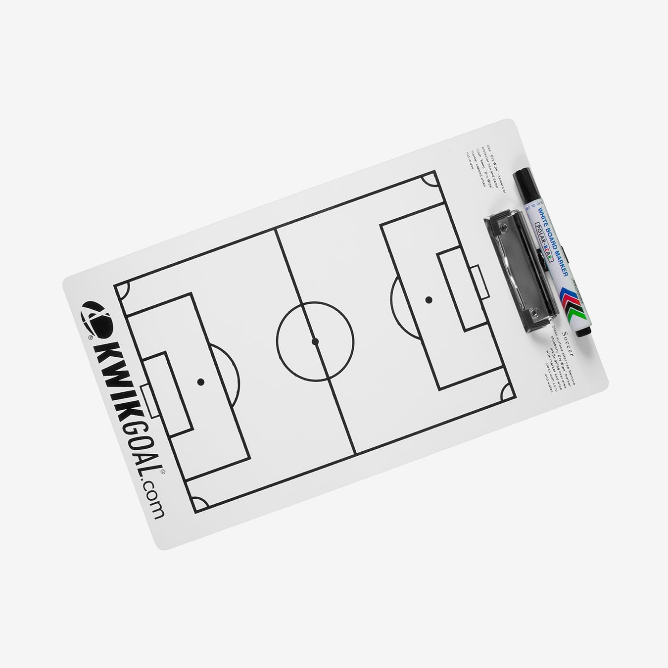 KwikGoal Coaches Soccer Clipboard With Field