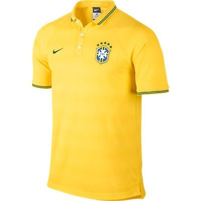 Nike CBF Brasil Jacket Men's Size M Yellow Full Zip Track Sweater Soccer