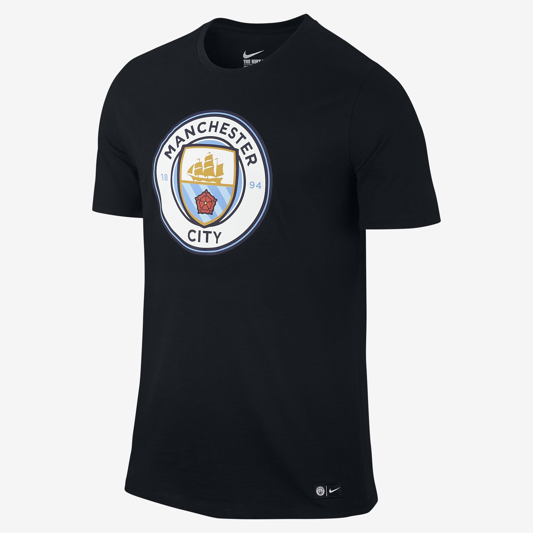Nike Men's Manchester City FC Crest T-Shirt - La Liga Soccer