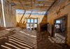 Making of a house with no doors and windows, a lining effect of sunlight coming, Kolmanskop #32
