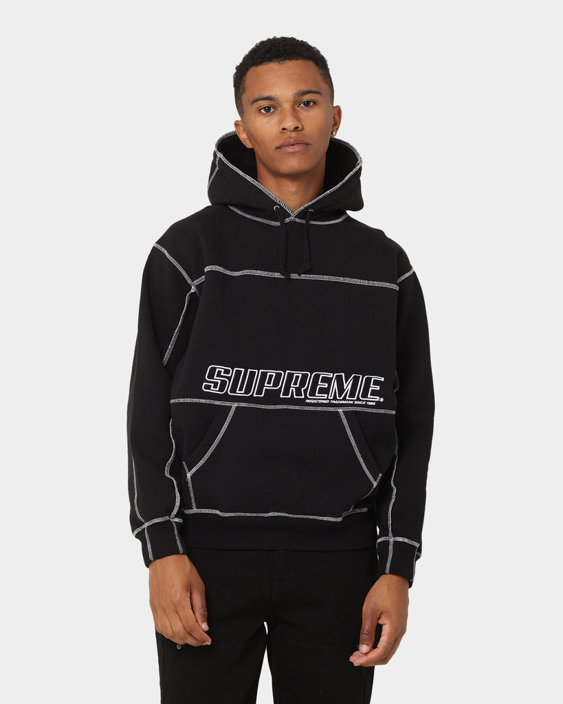 Supreme Coverstitch Hooded Sweatshirt Black | Culture Kings