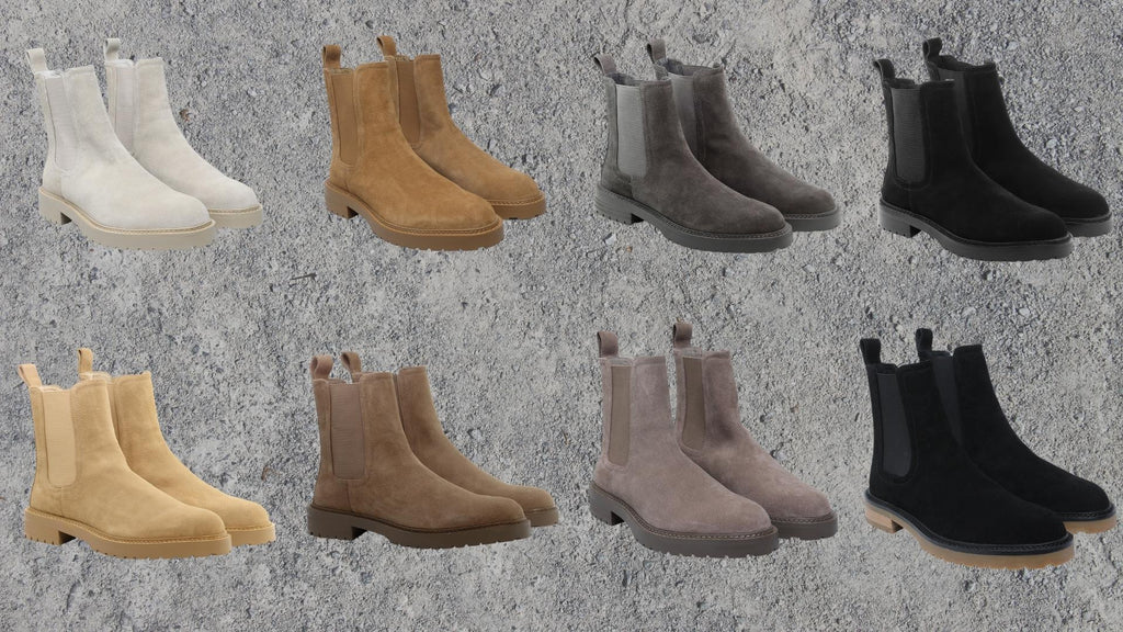 Different colourways for men's boots