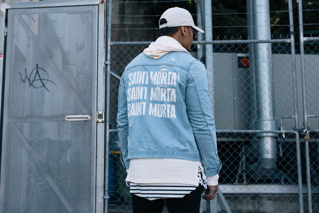 Saint Morta Distressed Denim Jacket