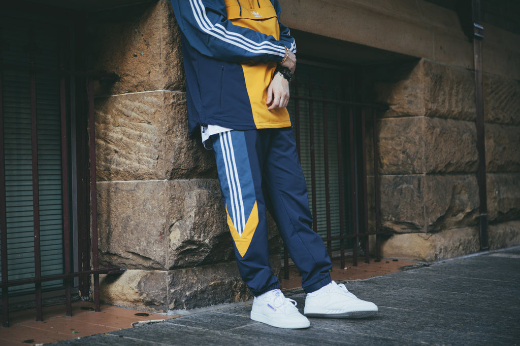 mustard adidas tracksuit