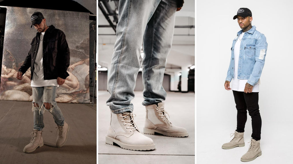 How to style beige boots for men