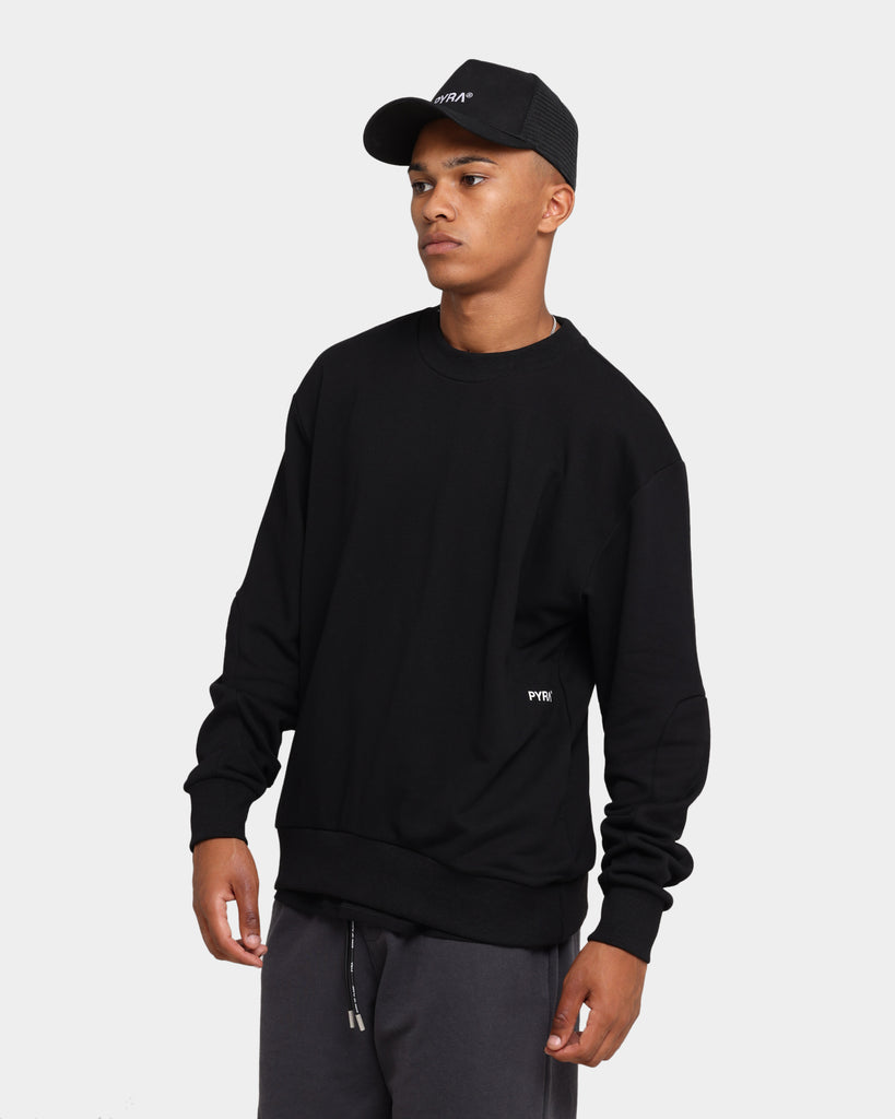 PYRA Curved Hem Sweater Black | Culture Kings