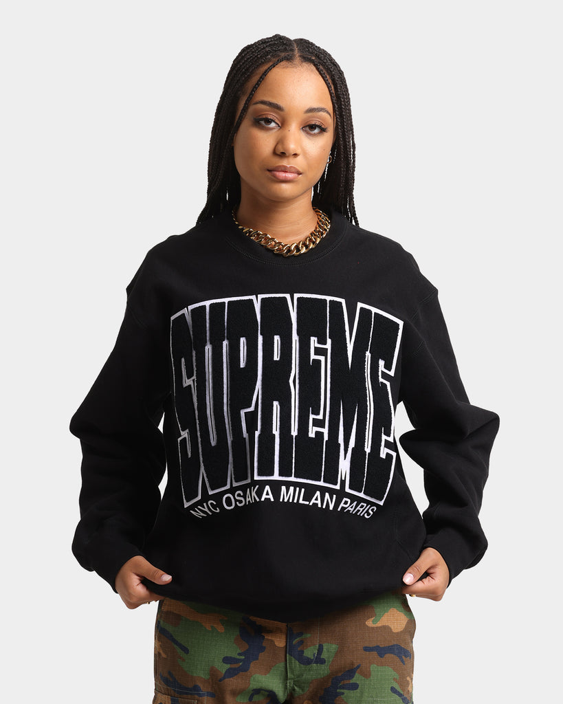 Supreme Cities Arc Crewneck Black | Culture Kings