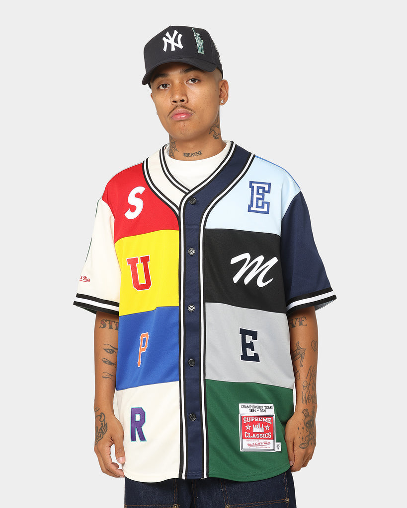 Supreme X Mitchell & Ness Patch Baseball Jersey Multi-coloured