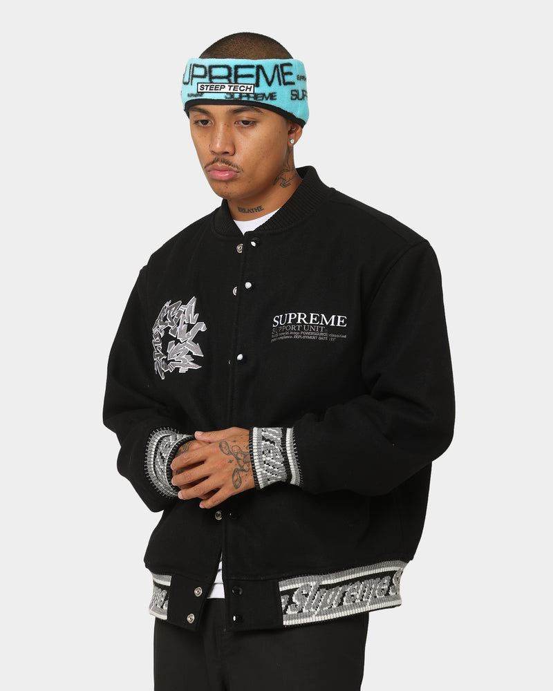 Supreme Support Unit Varsity Jacket Black | Culture Kings