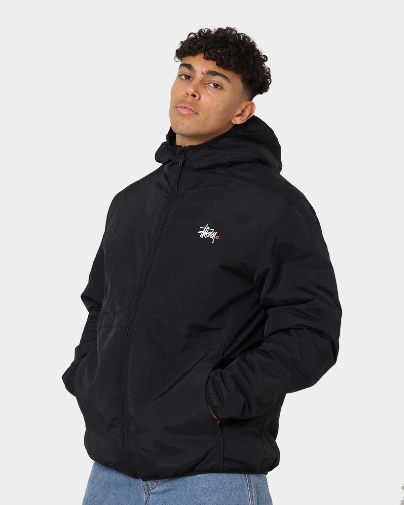 Stussy Graffiti Nylon Hooded Jacket Black