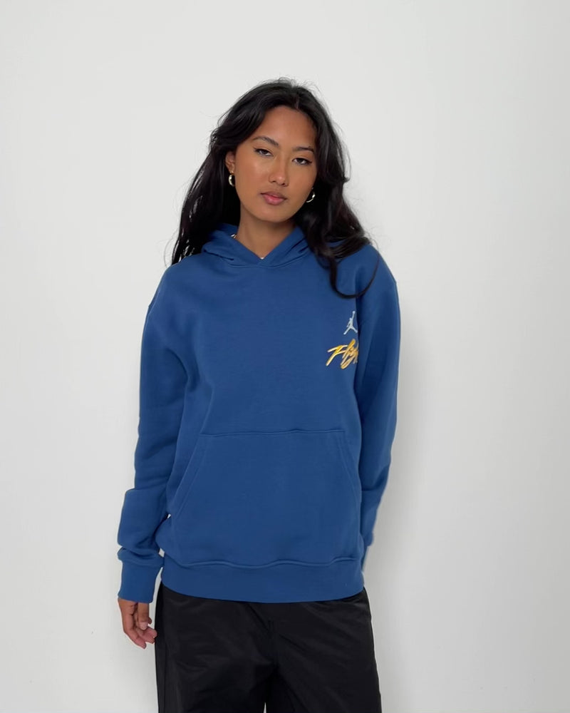 blue jordan flight hoodie