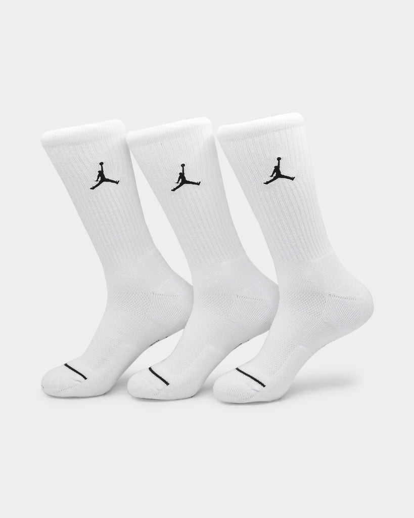 Jordan Jumpman Dri-Fit Crew Sock 3 Pack White | Culture Kings