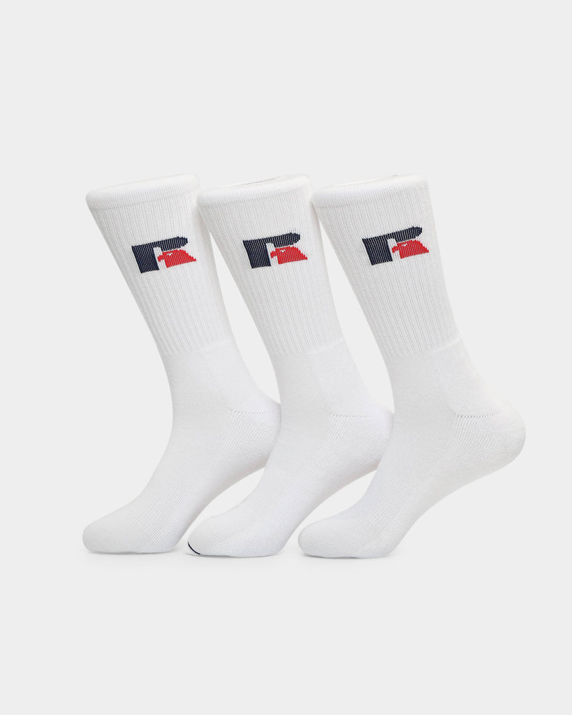 Russell Athletic Classic Sock 3 Pack White | Culture Kings