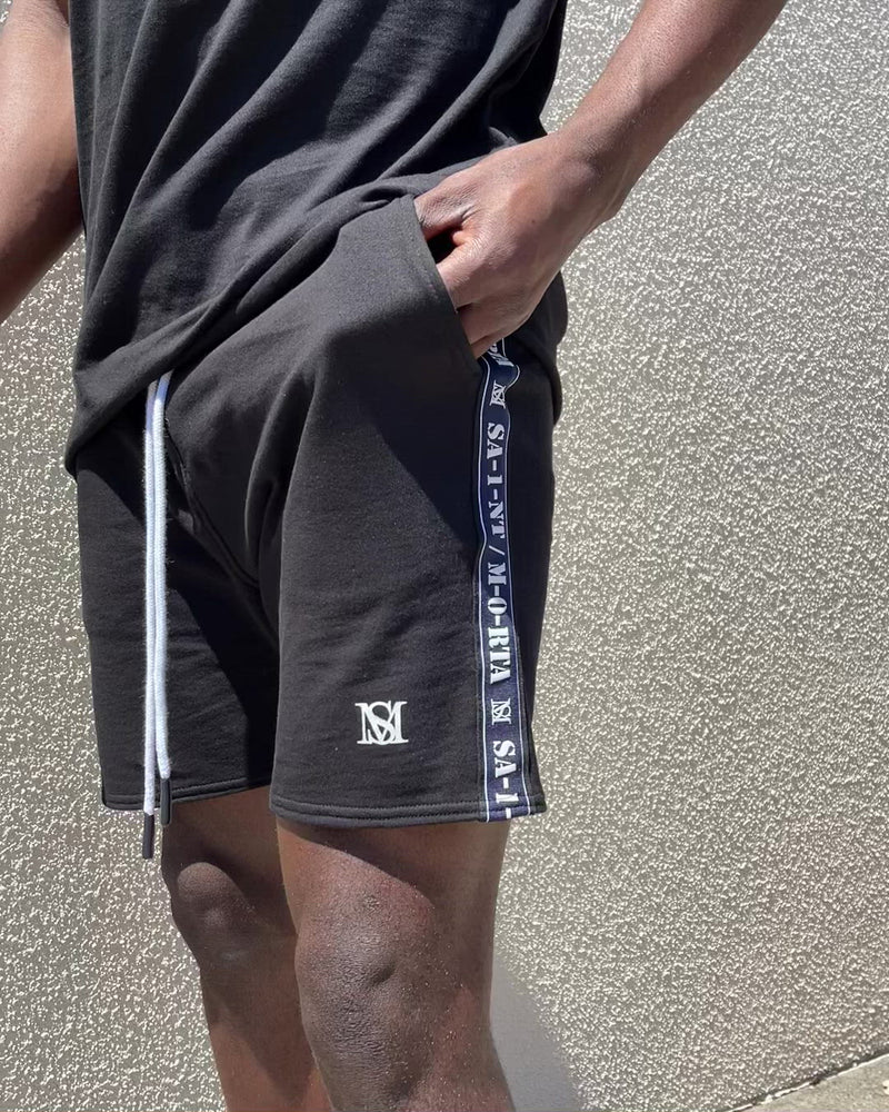 Saint Morta Monolith Sport Track Shorts Black/Navy | Culture Kings