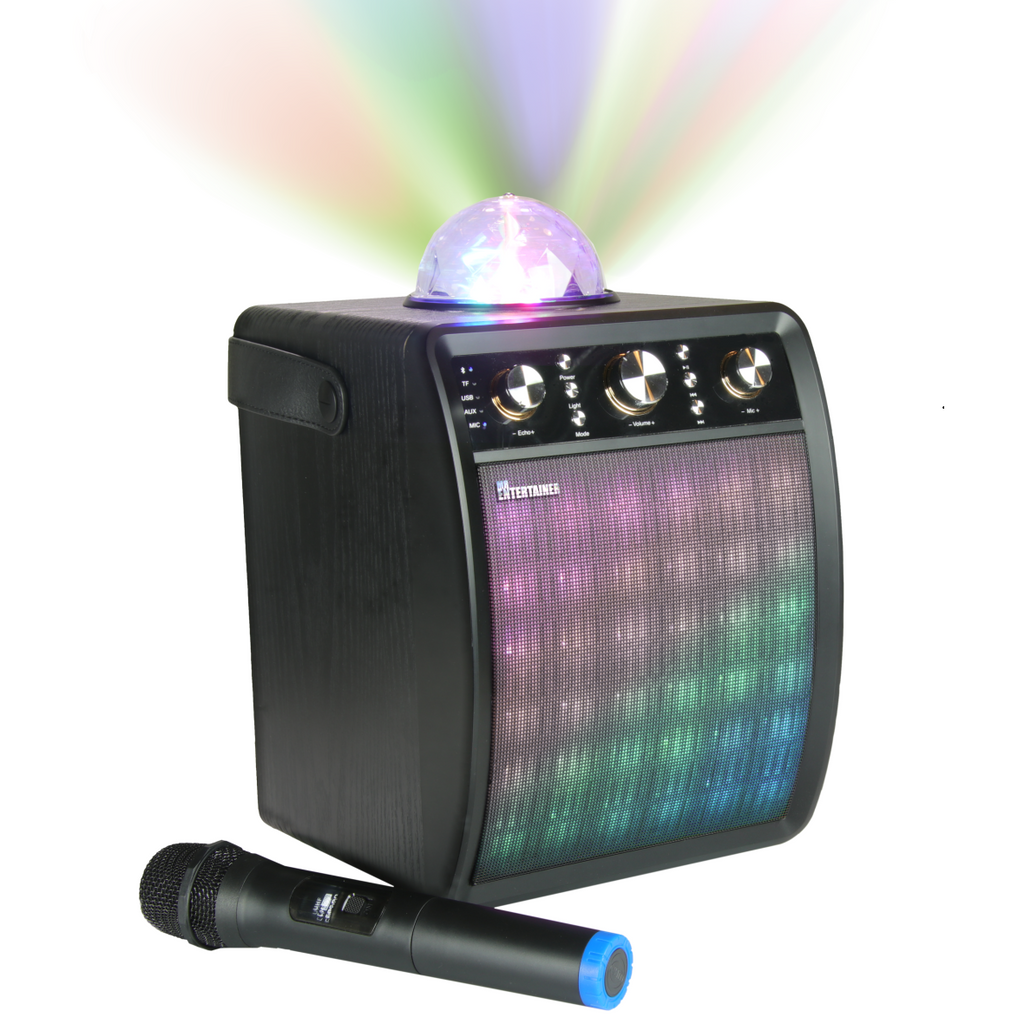 VS-VocalBar Karaoke Machine Soundbar With 2 UHF Wireless Microphones and  Light Effects