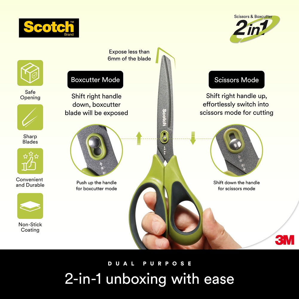 The all-new innovative Scotch™ Unboxing Scissors from 3M for an exceptional  unboxing and cutting experience