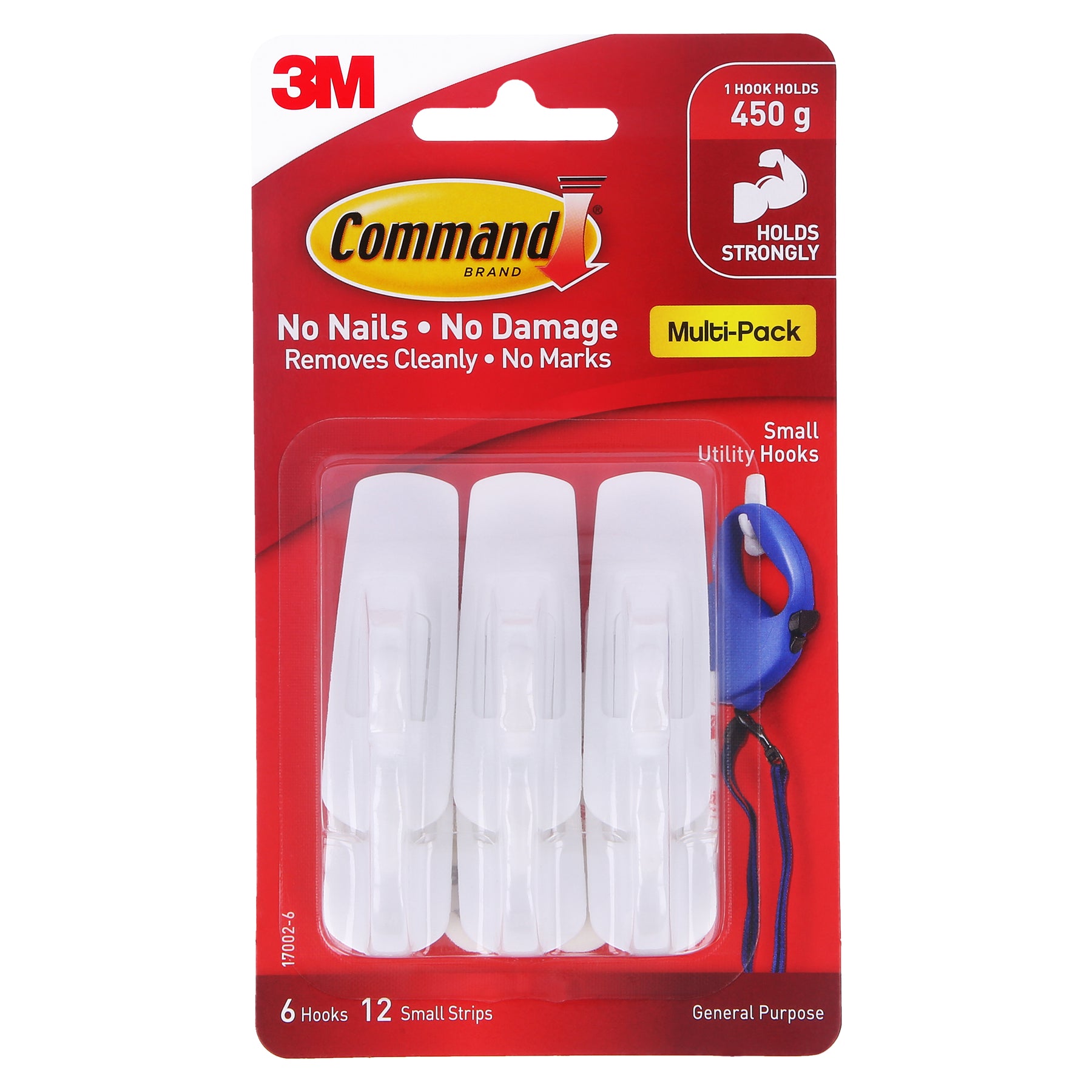 Command Clear Small Wire Hooks, 9 Hooks, 12 Strips