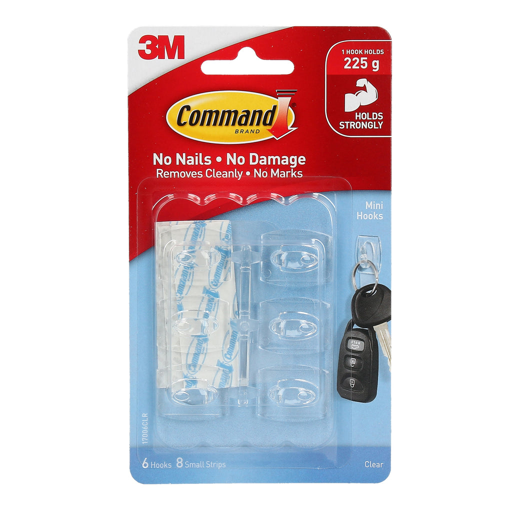 Command™ 17026CLR Clear Decorating Clips with Clear Strips –