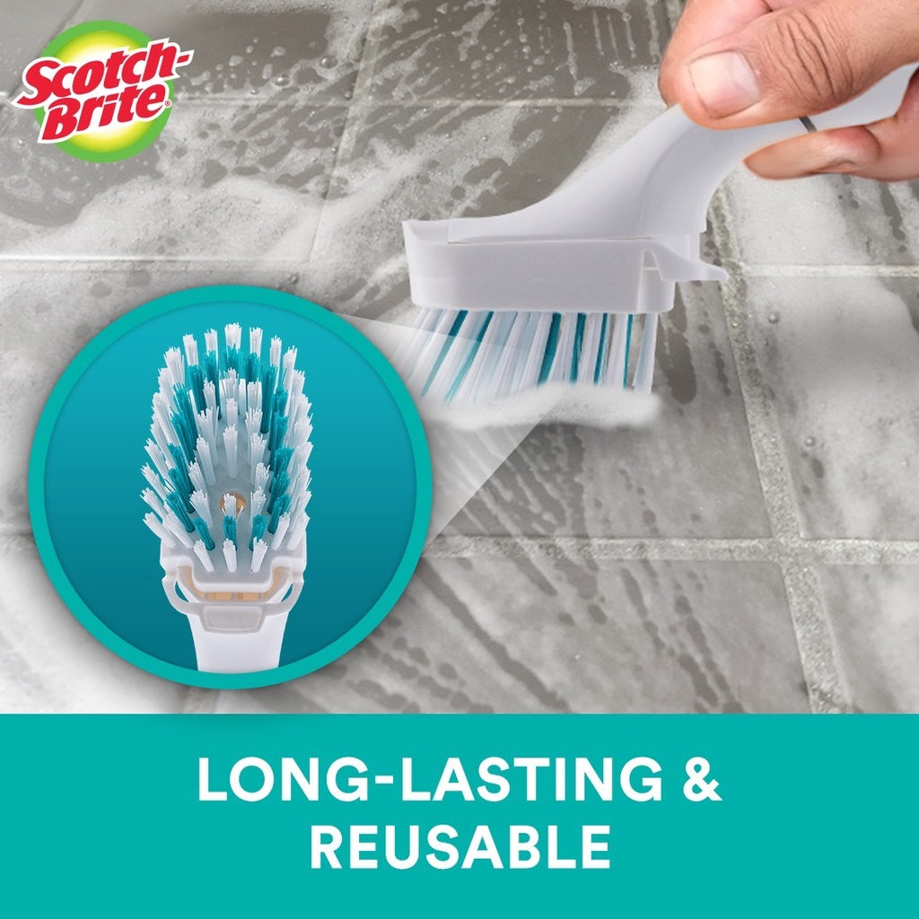 3M Scotch-Brite Utility Scrub Brush with Handle Heavy Duty Bristles Non  Scratch, 2-Pack