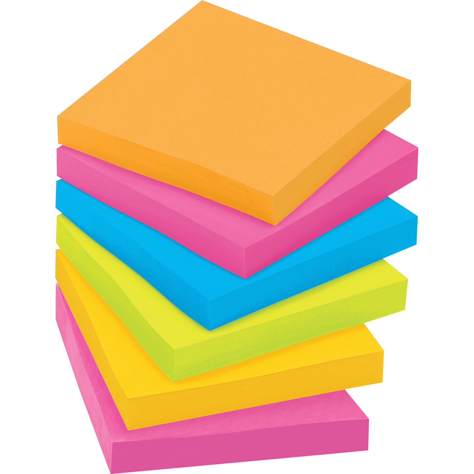 Post-it Super Sticky 654-5SSUC Rio de Janeiro - notes - 3 in x 3 in - 450 s  - 654-5SSUC - Office Basics 
