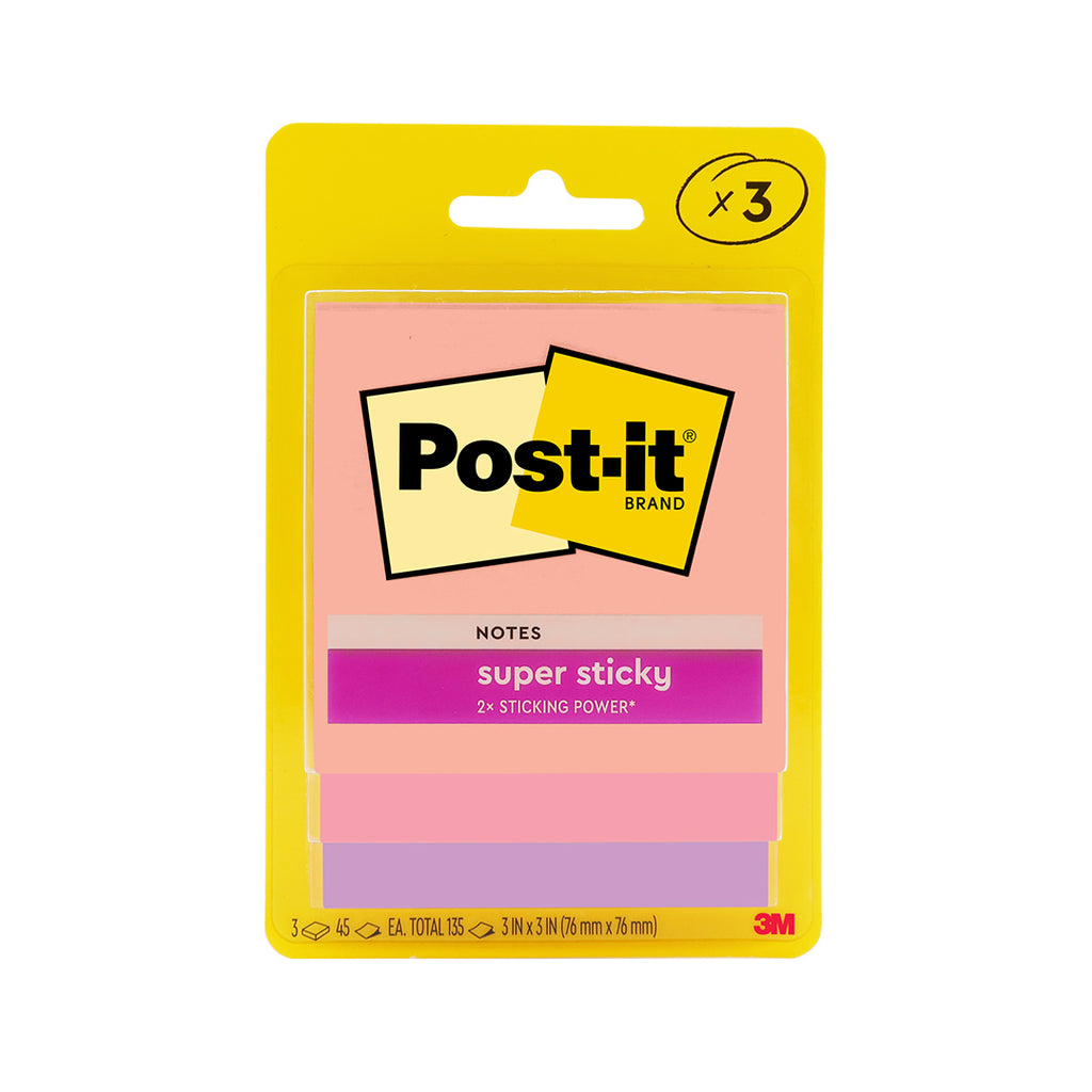 Post-it® EXTRM33-3TRYMX Extreme Notes, 3 pads –