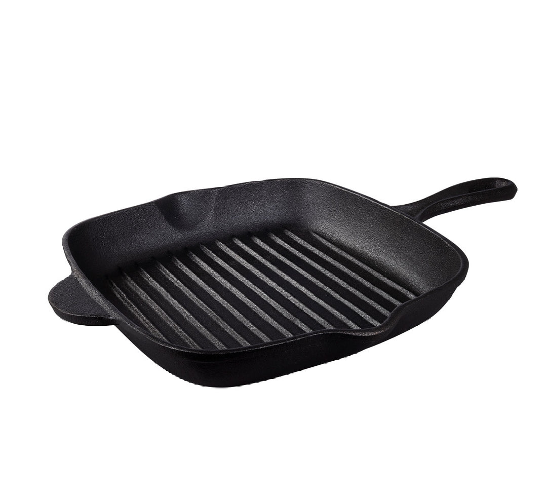 Lava Eco 9 x 7 Enameled Cast Iron Fajita Pan with Wood Server in Black