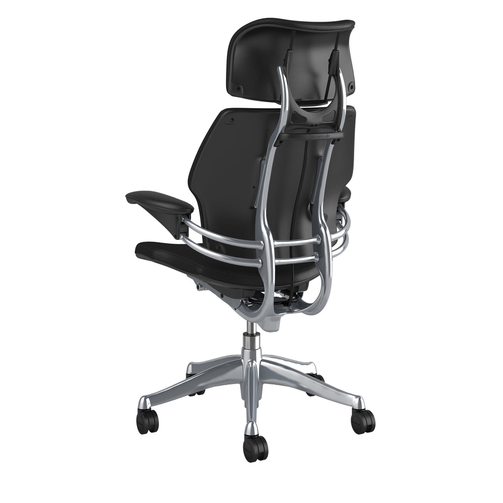 humanscale freedom headrest chair in leather