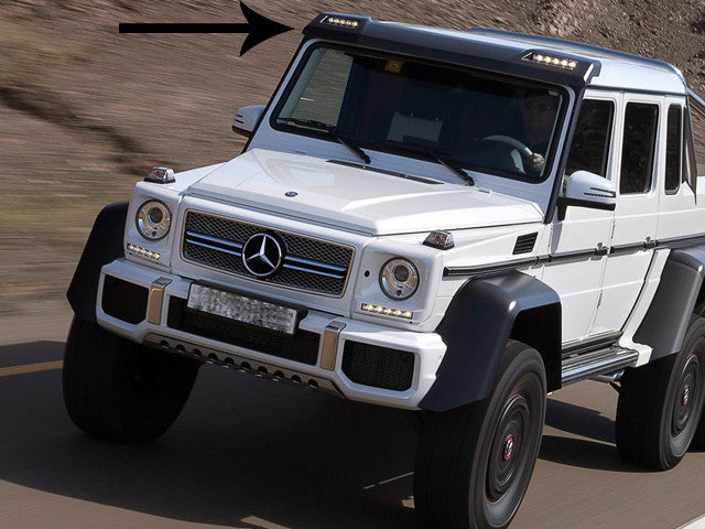 AMG G63 Style Front Roof Wing Spoiler with LED Light Bar | High end ...