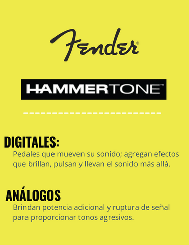 Pedales digitales y análogos Fender Hammertone
